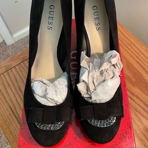 Guess wedge black shoes, size 9.